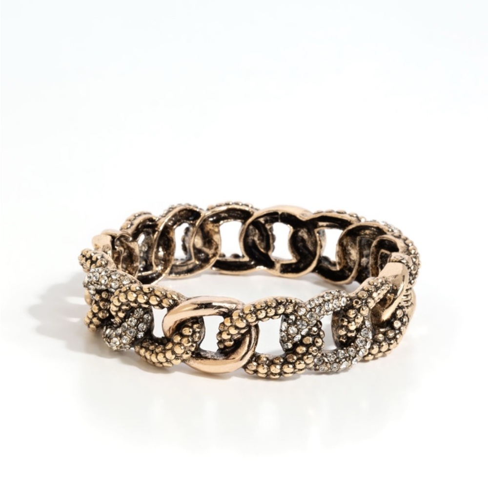 Elegant Gold and Silver Chain Bracelet